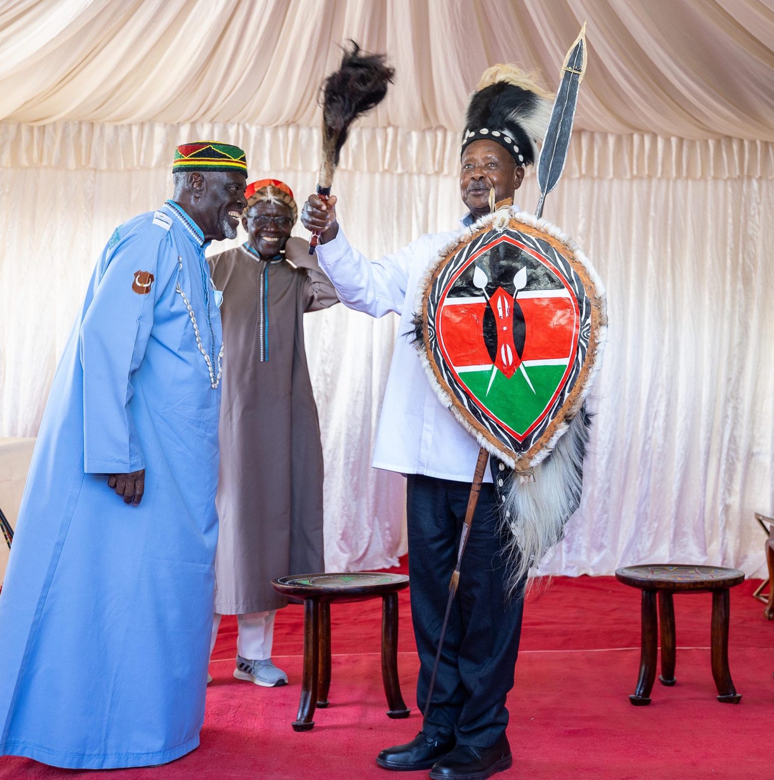 President Museveni Crowned Luo Elder Alongside Kenya’s Head William Ruto