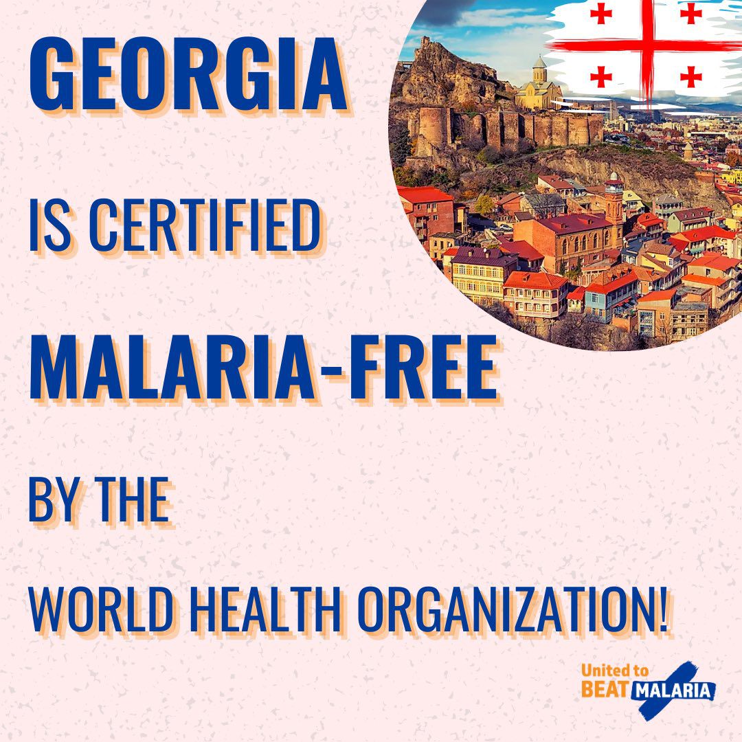 Georgia Certified Malaria-Free By World Health Organization