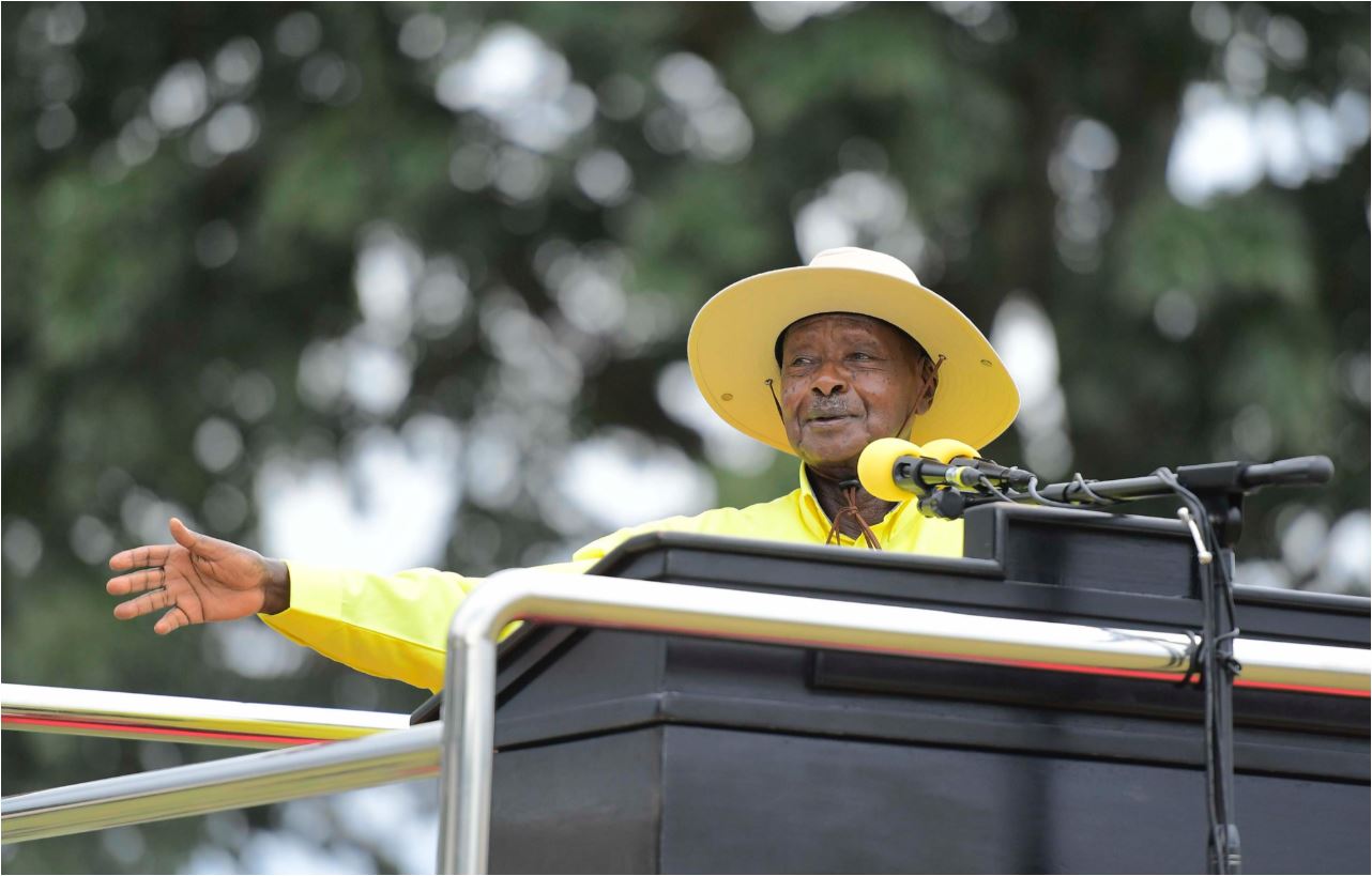 Museveni Addressing His Supporters Padibe Town Council In Lamwo District