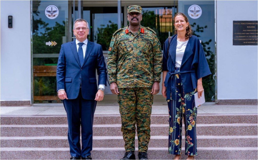 Gen. Muhoozi Hosts Belgian Ambassador, Hails Continued Uganda–Belgium Cooperation