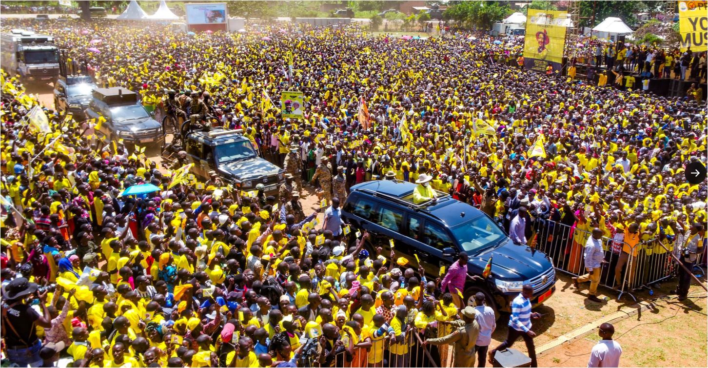 President Museveni Calls On Kibuku Residents To Embrace Commercial Farming, Wealth Creation As Huge Crowds Turn Up