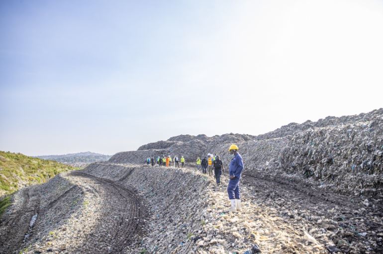 KCCA ED. Sharifah Buzeki Inspects Progress Of Kiteezi Landfill Rehabilitation Works