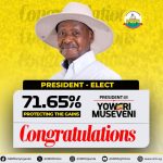 NRM Congratulates Museveni On His 71.65% Presidential Election Victory