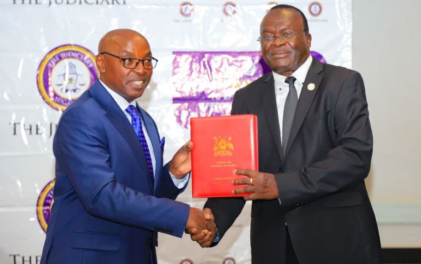Chief Justice Alfonse Owiny-Dollo Hands Over Office To Deputy