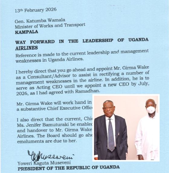 President Museveni Appoints Ethiopian Aviation Executive Girma Wake As Acting CEO Of Uganda Airlines