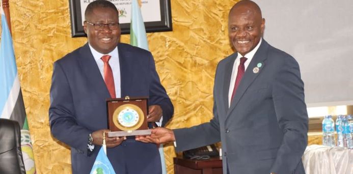 Defence And Veteran Affairs Minister Jacob Oboth Receives EASF Delegation As Uganda Assumes Chairmanship