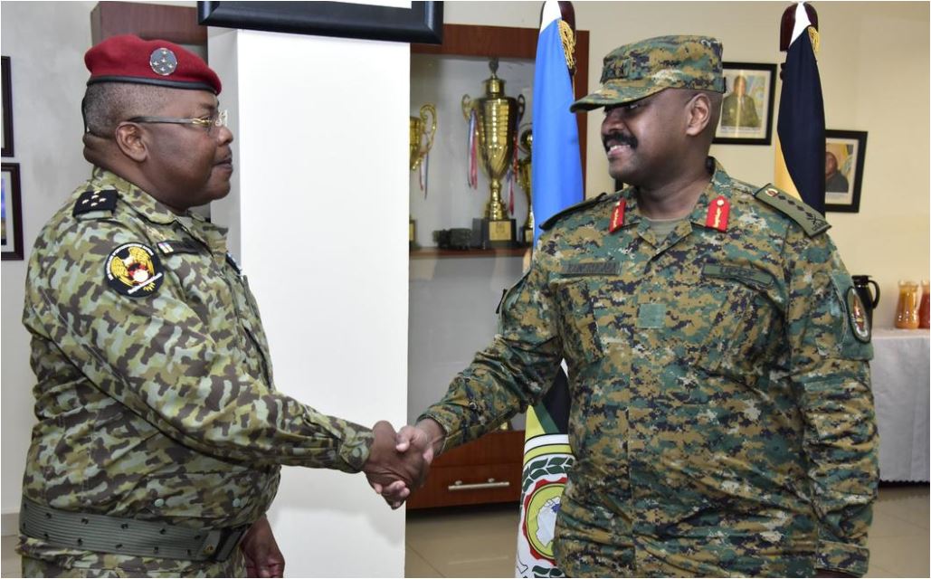 Central African Republic Army Chief Meets Uganda’s CDF Muhoozi Kainerugaba To Strengthen Military Cooperation