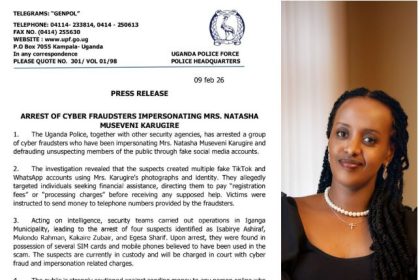 Four Arrested For Using First Daughter’s Name Natasha Karugire To Scam Job Seekers