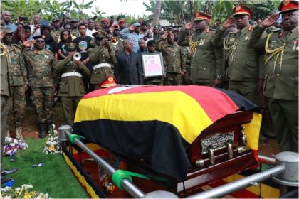 Former Armoured Division Commander Maj Gen Deus Sande Laid To Rest With 13-Gun Salute