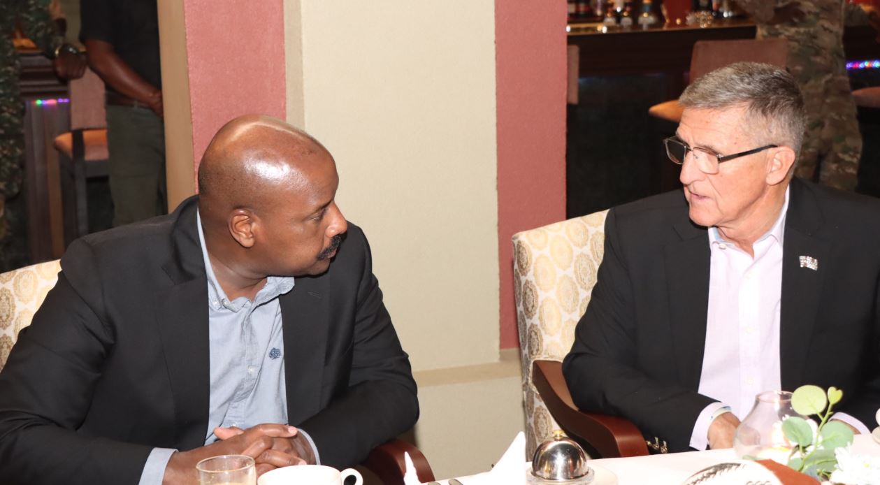 CDF Muhoozi Kainerugaba Hosts Dinner For US General Michael Flynn, Discuss Education And Leadership