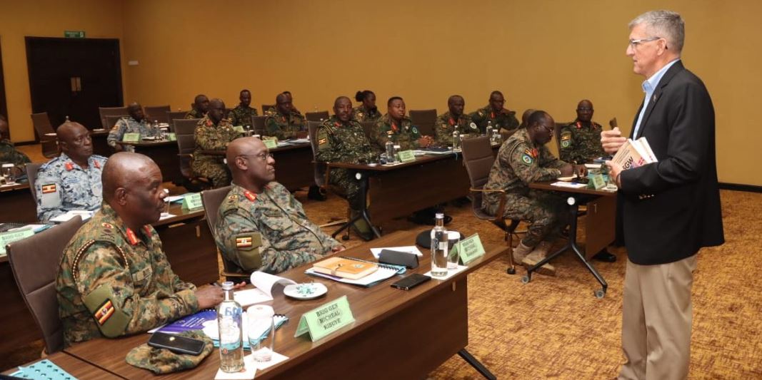 US General Michael Flynn Delivers Lecture On Leadership To UPDF Senior Officers
