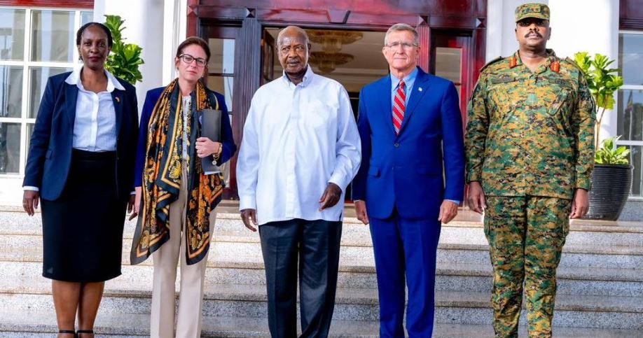 Former U.S Security Advisor Rtd. Gen. Michael Flynn Meets President Museveni During Uganda Visit On Military Cooperation