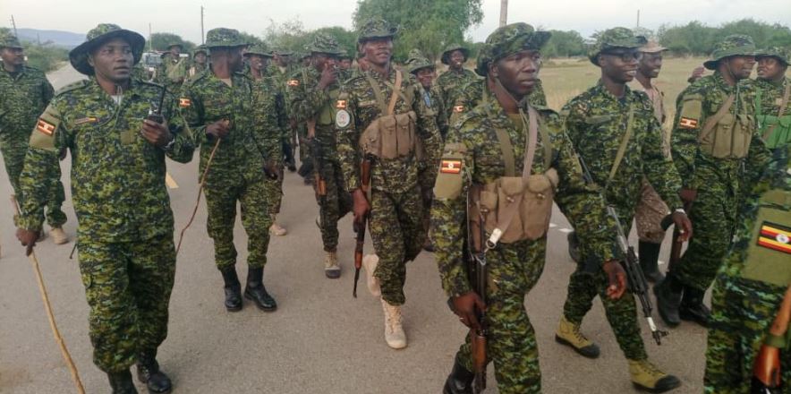 UPDF 15 Marines Brigade Conducts 30KM Route March In Butiaba