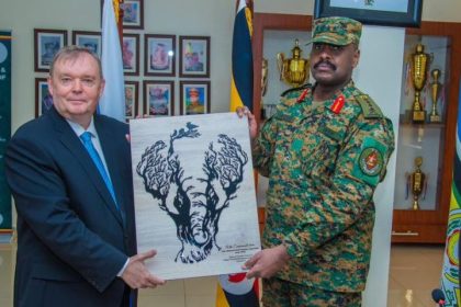 CDF Muhoozi Kainerugaba Commends Outgoing Russian Ambassador Vladlen Semivolos For Strengthening Strategic Military Ties