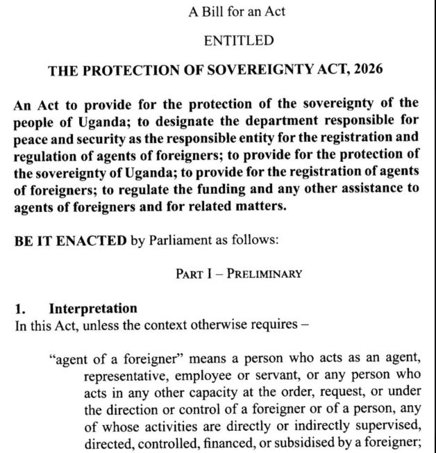 Parliament Enacts Landmark Protection of Sovereignty Bill 2026