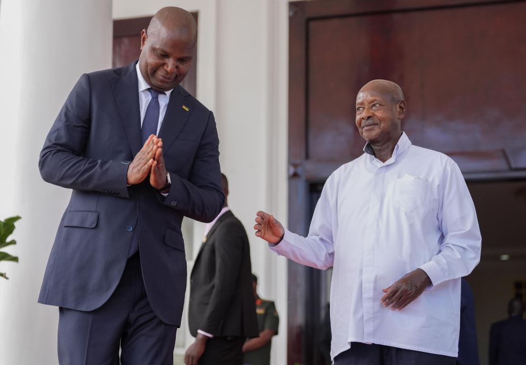 President Museveni Welcomes Mozambique's Leader Daniel Chapo On Historic First Visit To Uganda
