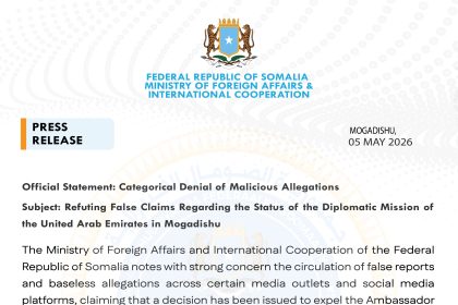 Somalia Rejects "Baseless" Claims Of UAE Ambassador Expulsion
