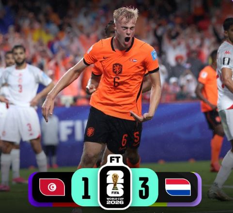 World Cup 2026: Tunisia 1 - 3 Netherlands