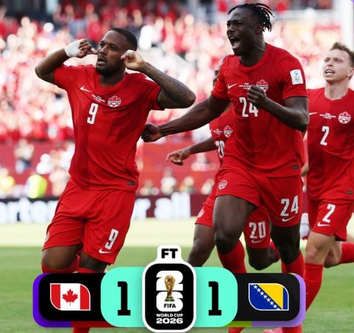 World Cup 2026: Canada 1 - 1 Bosnia and Herzegovina