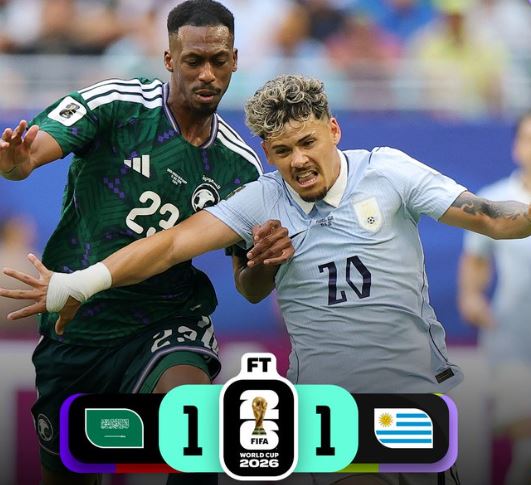 World Cup 2026: Saudi Arabia 1 - 1 Uruguay
