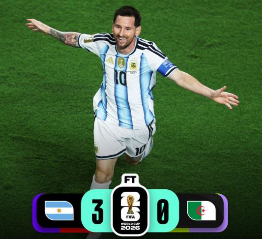 World Cup 2026: Argentina 3 - 0 Algeria