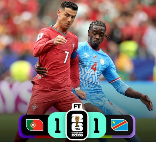 World Cup 2026: Portugal 1 - 1 DR Congo