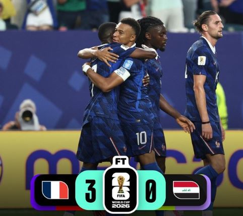 World Cup 2026: France 3 - 0 Iraq