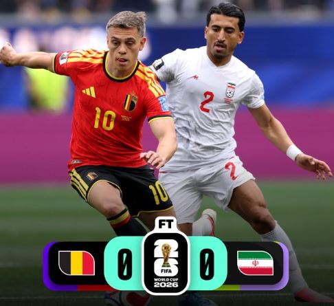 World Cup 2026: Belgium 0 - 0 Iran