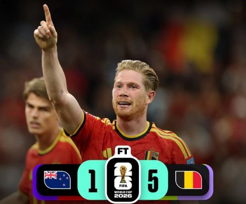 World Cup 2026: New Zealand 1 - 5 Belgium