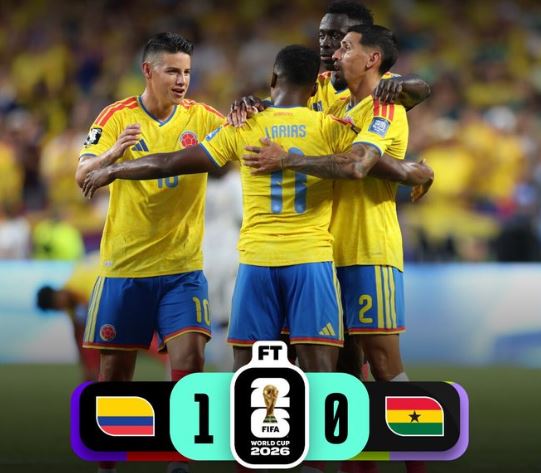 World Cup 2026: Colombia 1 - 0 Ghana
