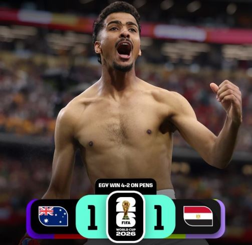 World Cup 2026: Australia 1 (2) - 1 (4) Egypt