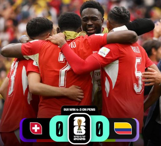 World Cup 2026: Switzerland 0 (4) - 0 (3) Colombia