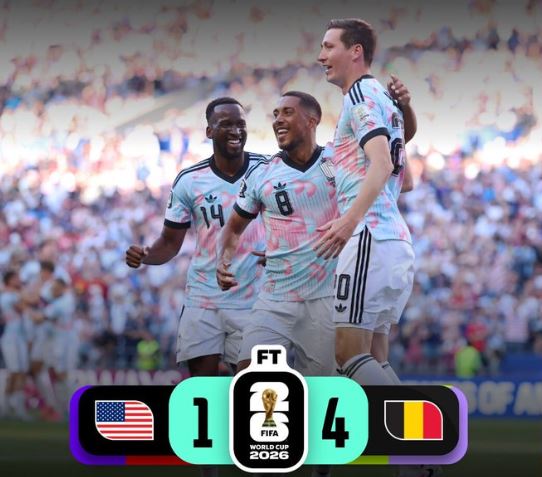 World Cup 2026: USA 1 - 4 Belgium