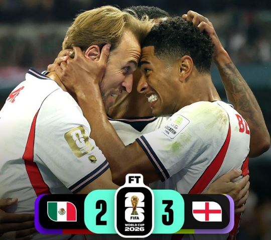 World Cup 2026: Mexico 2 - 3 England