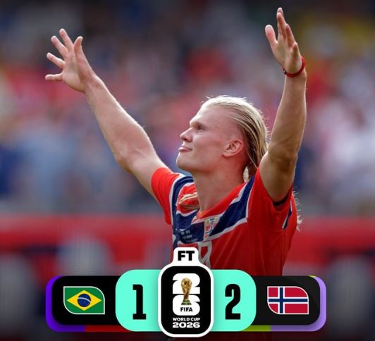 World Cup 2026: Brazil 1 - 2 Norway
