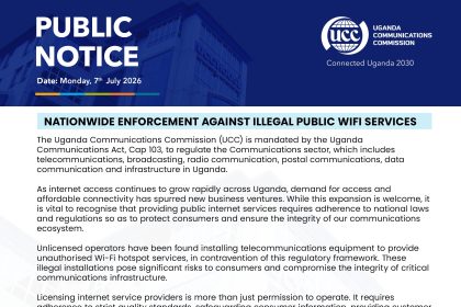 UCC Launches Crackdown On Illegal Public Wi-Fi Providers To Safeguard Uganda’s Digital Ecosystem