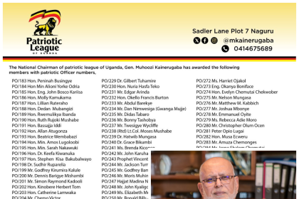 Dr. Sudhir Ruparelia Awarded Patriotic Officer Number PO/198 By PLU