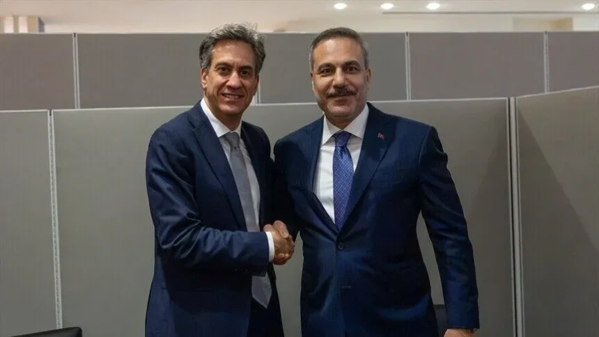 Turkish Foreign Minister, UK Foreign Secretary Ed Miliband Hold Talks In New York